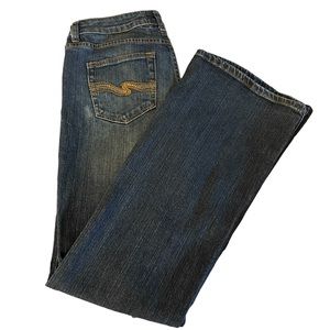 American Rag Juniors size 9 low rise flare Y2K jeans medium rinse